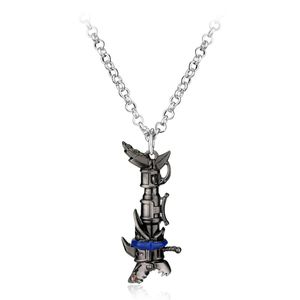Jinx – collier avec pendentif en poudre d'arcane, bijoux de Costume de Cosplay, en dentelle, cadeau pour femmes et hommes, en métal Punk, pistolet Cool