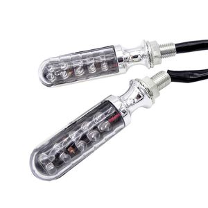 JIUWAN 2 pièces universel moto LED clignotants lumière pour Harley Honda rétro moto ambre feu arrière accessoires de voiture