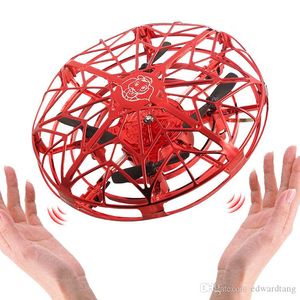 M2 Mini Avions à Induction UFO 4 Axes, Jouets Électriques pour Enfants, Drone Infraed Hand Sensing, Quadcopter, Lumières Colorées, Protection de Charge USB, Cadeaux d'anniversaire de Noël, 2-1