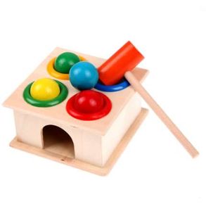 JOCESTYLE Colorful Hammering Wooden Ball+Wooden Hammer Box Children Early Learning Knock Music Educational Toys Birthday Gift