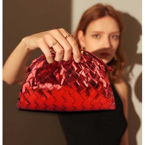 Jodie Bag Bolsa Original Bottegs Venetas Andiamo Bolso tejido de PU hecho a mano puro para mujer 2024 Nueva versión coreana Moda para llevar a mano Almacenamiento de bolas de masa Hombro u