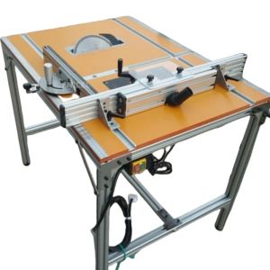 Carpinteros, enrutador de 820mm, valla de mesa de aluminio pesado con conexión de puerto de polvo, soportes deslizantes, inglete, herramienta de carpintería para valla