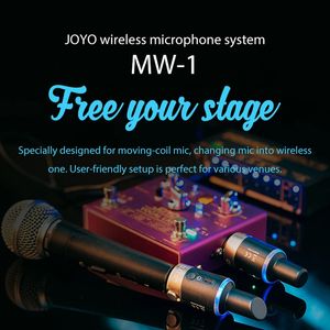 JOYO MW-1 5.8GHz Wireless Microphone System 4 Channels Plug On XLR Mic Adapter Wireless Dynamic Microphone Transmitter Receiver