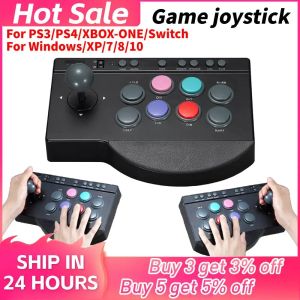 Joysticks Retro Game Console Joystick pour PS3 / Xbox One / Switch / Android TV Arcade Fight Game Fight Stick Pxn 0082 USB Street Fighter