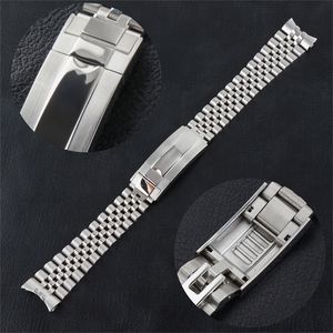 Jubilee Watchband Strap Men s 20mm 316L Bracelet en acier inoxydable Silver Glide Lock Buckle pour 40mm Sub Watch Case 220624