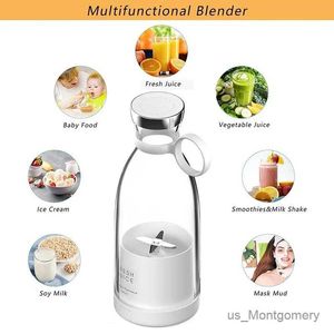 Juicers Vente à la vente de 350 ml Mixer USB rechargeable en acier inoxydable 4/6 Blades Electric Fruit Juiceur Blender Blender Cup