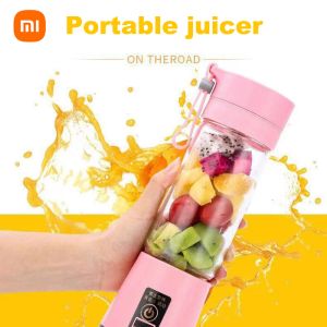 Juicers Xiaomi Electric Blender 6Blade Cutter Blenders Blenders Portable Food Rypelor Handheld Fruit Squeezer Milk Smoothie Blender