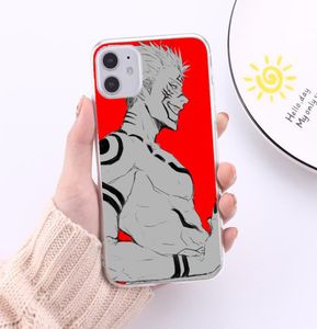 Jujutsu kaisen Cartoon Grey Grey Giant Animation Printing Mobile Phone Case High Quality Clear Pattern Pas facile à Fade2200831