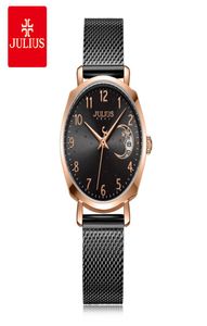 Julius Watch Moon Window Callend Calendar Women039s Clock Date Auto Date de haute qualité Original Ladies Fashionwatch Drop JA11462637713