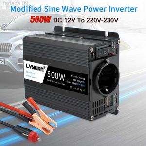 Jump Starter Power 12v 220V 500W EU Solar Inverter For Christmas Webasto 12 volts Inversor12v 220 v Car ac HKD230710