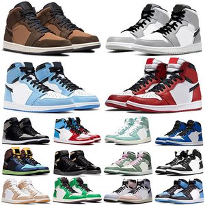 Jumpman 1 Chaussures de basket-ball Hommes Femmes 1S University Blue Dark Mocha Chicago UNC Hyper Royal High Spider Verse Palomino Toe Lost Found Baskets Baskets 36-47