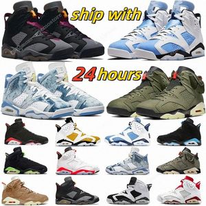 Jumpman 6 Chaussures de basket-ball Chaussures d'extérieur OG 6S Travis British Khaki UNC Noir Phantom Bleu Rose Argent Jaune Goldd Marron Vert Bronze f2gn #