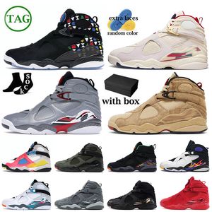 Jumpman 8 8s Homens Tênis de Basquete Citrus Designer Sapatos Névoa Couro Patente Hare Flint Paprika Táxi Aqua South Beach Peat Mens Trainers