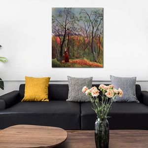 Jungle Landscape Canvas Art Forest Promenade Henri Rousseau Pintura hecha a mano Hermosa sala familiar Decoración