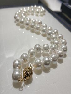 Jyx coquille collier de perles bijoux 88 5mm rond blanc naturel mer 18 haut lustre colliers295u8168989