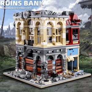 K126 Movie Toys The Ruin City Bank Model Assembly Bricks Compatível com MOC-41175 Building Blocks Bricks Kids Christmas Gifts