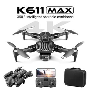 K611 Max 4K double caméra Drone HD grand Angle évitement d'obstacles flux optique planant Mini quadrirotor moteur sans brosse FPV Drones jouet cadeaux