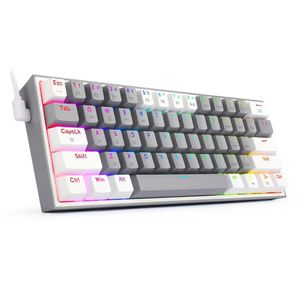 K617 RGB LED lumières USB clavier USB 2.4G trois modes commutateur rouge 61 touches clavier mécanique de jeu PC