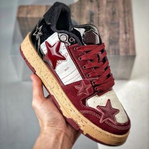 Kaalixto Star Baskets Beaster Vin Rouge Chaussures de basket-ball décontractées Automne Hiver Cuir Vert Noir Rétro Vintage Aide Étoiles Sports à semelles épaisses Maillard Skate Baskets