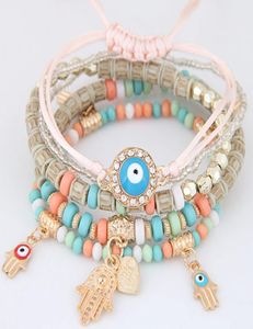 Kabbale Fatima Hamsa main mauvais œil bracelets à breloques bracelets multicouches tressés à la main perles Pulseras pour femmes hommes 1249064