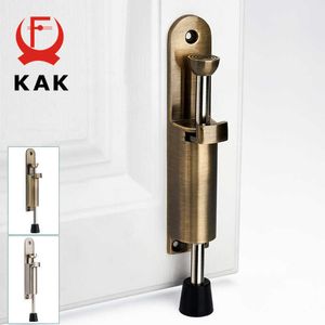 KAK Zinc Alloy Foot-operated Lever Door Stops Adjustable Kickdown Bronze Holder Stop Hardware Buffer Fittings 210724