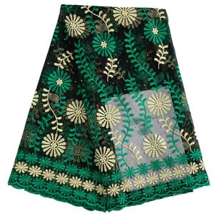 Kalume – tissus africains en dentelle avec cristal, Tulle français de haute qualité, longueur 5Yards, pour la couture de robes, F3136 240320