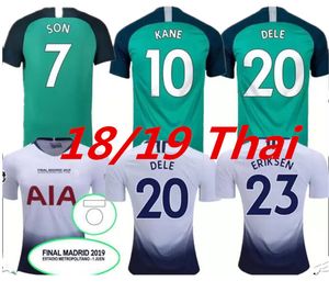 Maillots de football rétro classiques pour hommes TRIPPIER ALDERWEIRELD VERTONGHEN LLORENTE KANE ERIKSEN FILS SISSOKO ALLI LUCAS DIER Tottenham 18 19 finale domicile 3ème maillot de football 99