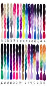 Kanekalon Camiseta sintética Cabello de 24 pulgadas 100g Ombre Dos tono Color Jumbo Braid Hair Extensions 60Colors Opcional Cheap Xpression B39644499