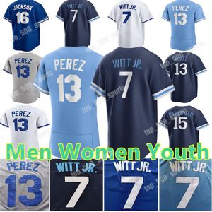 2024 Custom Bobby Witt Jr. City Connect Jersey Patrick Mahomes George Brett Salvador Pérez MJ Melendez Whit Merrifield Andrew Benintendi Béisbol Hombres Mujeres Jóvenes