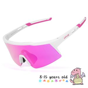 Kapvoe Child Lunettes de soleil Lunes de sport pochromiques pour patinage de vélo Kids UV400 garçons Girls Fashion Bike Goggles Cool 240412