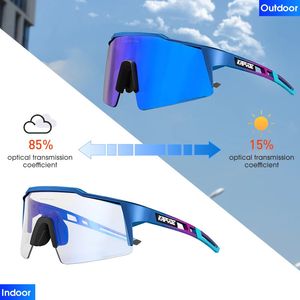 Kapvoe Pochromic Cycling Sunglasses Men Mtb Glasse Femmes Route Lunets Bicycle UV400 OUTOOR 240401