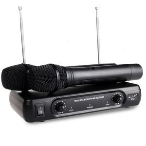 Karaok Player 2 Handheld UHF Frecuencias Dynamic Capsule 2 Canales Micrófono inalámbrico para sistema de Karaoke Microfone Sem Fio Mic Micro 221115
