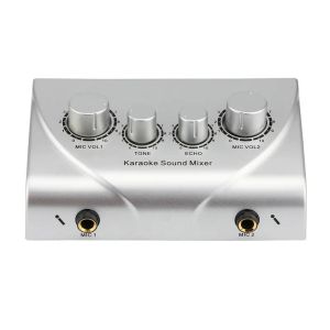 Karaoke Echo Sound Mixer Machine Système de mélangeur Echo DJ Équipement Karaoke Mixer Digital Audio Sound for Family Party Amplificateur