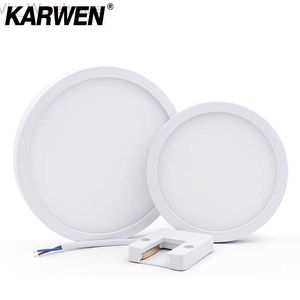 KARWEN led ceiling light Panel Light Surface Mounted 6W 9W 13W 18W 24W AC 85-265V lampada led lamp Indoor Modern Light HKD230825