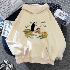 Kawaii Anime divertido estudio de dibujos animados Ghibli Totoro sudaderas con capucha hombres mujeres Harajuku Top pulóver ropa deportiva Casual cálido Sudadera con capucha Y1109