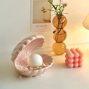 Kawaii Room Decor Shell Night Light Tray Boîte bijoux Home Decoration Crafts Birthday Gift 231222
