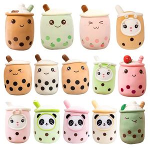 Kawaii Petite Taille Dessin Animé Bulle Tasse De Thé Peluche Jouets Drôle Boba Oreiller En Peluche Doux Fraise Panda Lait Thé Coussin Bébé Cadeau P1205