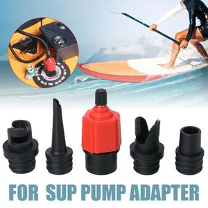 Accessoires de Kayak Sup adaptateur de pompe à air pagaie gonflable adaptateur de bateau en caoutchouc convertisseur de compresseur de pneu 4 buses l230529