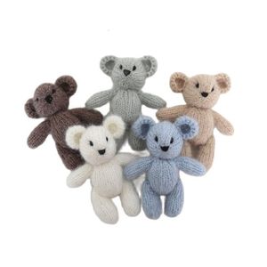 Souvenirs nés Mohair Teddy Bear Toy P ography Prop Baby Handmade Knit Doll Stuffer Animal 230628