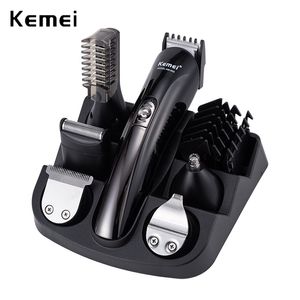 Kemei Hair Clipper Barber Trimmer Electric Razor Shaver Beard Men Shaving Machine Cutting Nose 220216