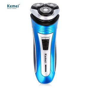 Kemei km-2801 Afeitadora eléctrica recargable de 220V, cabezales de Triple hoja flotante 3D, maquinillas de afeitar para el cuidado facial, recortadora de barba para hombres, máquina de peluquero