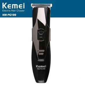 Cortadora de pelo eléctrica profesional Kemei, afeitadora recargable, maquinilla de afeitar, cortadora de pelo ajustable inalámbrica, KM-PG100