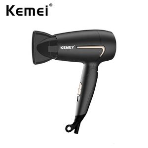 Kemei Professional Hair Dryer Poignée pliable portable Compact 1800W Sécheur de souffle Vent faible bruit Appareil Home Appliance outils 240509