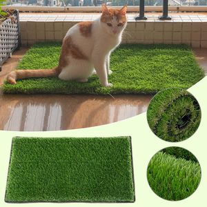 Perreras bolígrafos Pet Potty Training Pee Pad Mat Tray Grass House Aseo Perros Orinando Gatos portátiles Caja de arena para perros 230720