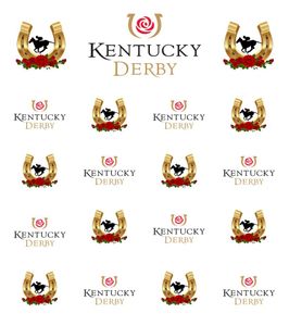 Kentucky Derby Vinilo Pografía Telones de fondo Herradura dorada Flores rosas rojas Paso y repetición Po Booth Fondos para fiesta Studi6449092