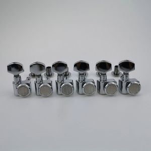 Mécaniques Kerrey 6R sans vis Verrouillage Tuning Key Pegs Tuners Chrome Gear 1:16