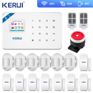 KERUI W18 WIFI Home Burglar Security Curtain Motion Sensor Wireless Solar Siren IP Camera GSM Alarm System