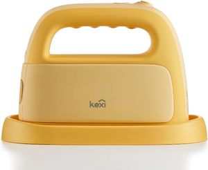 Kexi draagbaar micro-stoomstrijkijzer voor thuis en op reis, stroomschakelfunctie met twee snelheden en afneembare watertank