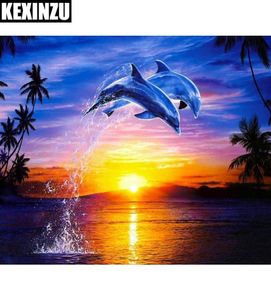 KEXINZU 5D DIY diamante pintura delfín cristal diamante pintura punto de cruz el mundo submarino costura hogar decorativo9056050