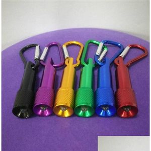 Porte-clés Lampes de poche en alliage d'aluminium Mini lampe de poche LED Portable forte lumière porte-clés Cam torche de pêche lampe pratique Dlh100 Drop Deli Otkn0